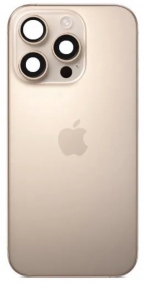 Задня кришка корпусу iPhone 16 Pro з склом камери, золото