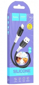 Кабель USB Hoco X82 lightning Silicone 2.4A 1m чорний