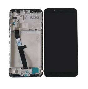 Дисплей Xiaomi Redmi 7a з сенсорним склом,з рамкою,чорний, Сервісний оригінал