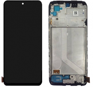 Дисплей Xiaomi Redmi Note 10 Pro з сенсорним склом,з рамкою,чорний, Сервісний оригінал
