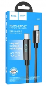 Кабель USB Hoco U125 Type-C-Type-C Silicone 100W 1m 