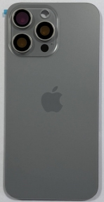 Задня кришка корпусу iPhone 15 Pro Max з склом камери, сірий