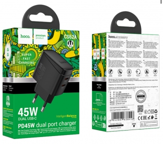 Мережевий зарядний пристрій Hoco CS62A 45W 