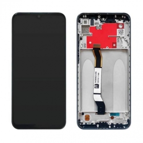 Дисплей Xiaomi Redmi Note 8T з сенсорним склом,з рамкою,чорний/синій/білий, Сервісний оригінал