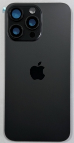 Задня кришка корпусу iPhone 15 Pro Max з склом камери, чорний